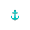 Bogg Bit - Turquoise Anchor